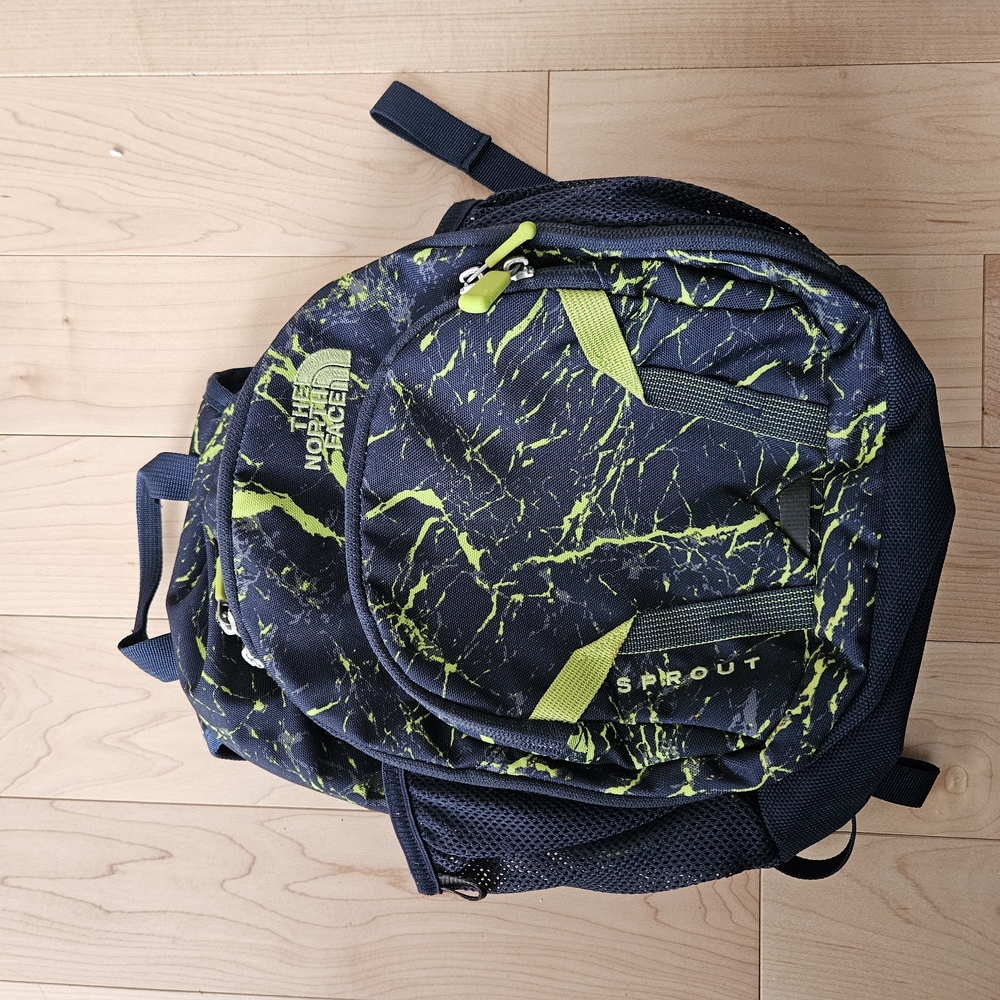 The North Face Kids Black and Yellow Backpack